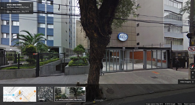 Busca pelo endereço informado no anúncio de apartamento na Bela Cintra (Repdoução/ Google Maps)