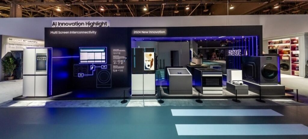 Inovação doméstica Samsung apresenta eletrodomésticos baseados em ia na CES 2024