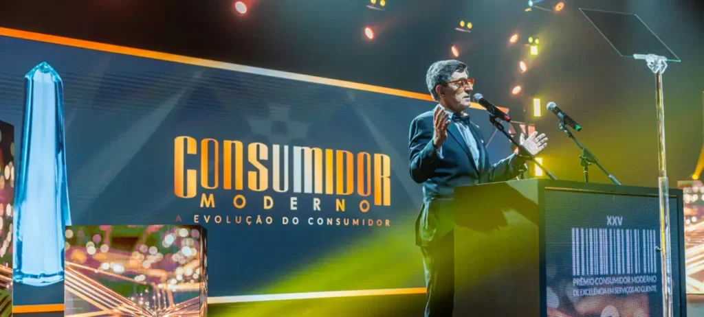Roberto Meir, CEO do Grupo Padrão, em seu discurso de abertura no Prêmio Consumidor Moderno.