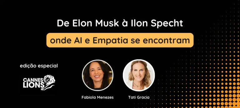 Imagem mostra fotos das colunistas ao lado da logo do Cannes Lions. Ao topo, o título do artigo.
