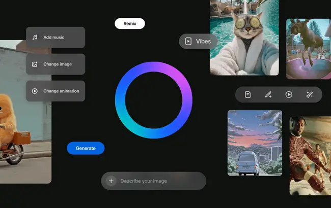 Meta lança Vibes, feed de vídeos com Inteligência Artificial
