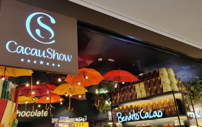 Fachada da marca da cacau Show