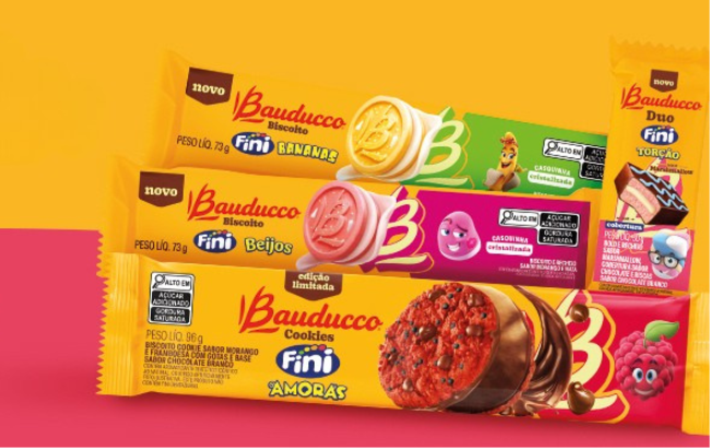 Parceria Bauducco + Fini exemplifica como collabs podem reposicionar categorias maduras, trazendo inovação, diversão e diferenciação.