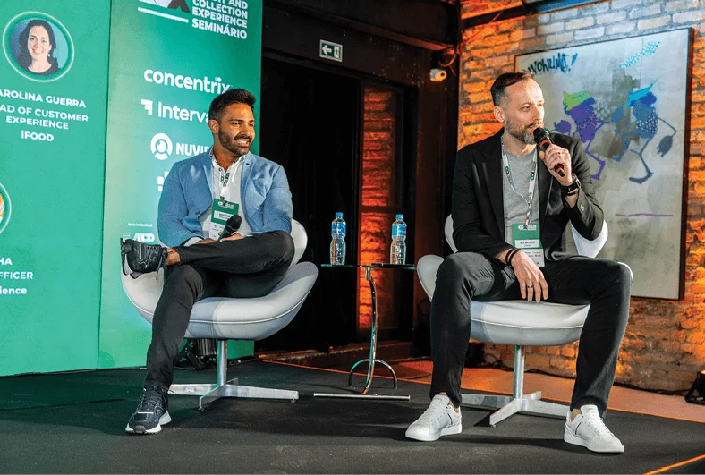 Bruno Penha, Chief Digital Officer da AlmavivA Experience; e Alex Mattiuzzo, diretor de Experiência e Gestão Financeira do Aluno da Cogna Educação